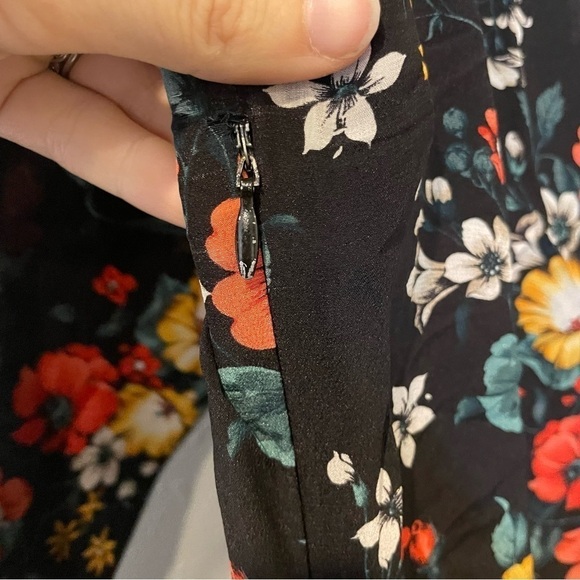 Derek Lam Silk Floral Mock Neck Blouse - Picture 9 of 13